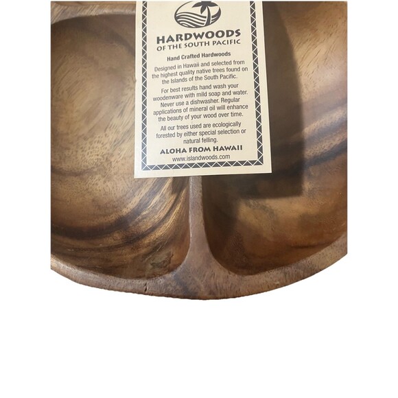 Hawaii Hardwoods of the South Pacific - Hand Carved Pineapple Tray Dish Bowl - Picture 3 of 16